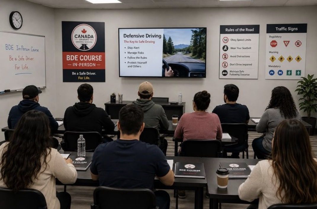 Canada Drivers classroom course with multiple students